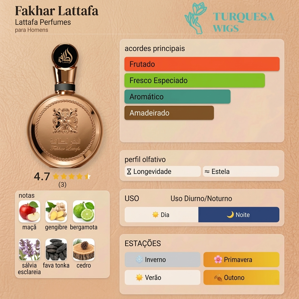 Lattafa Fakhar Gold 100ml - Perfume Árabe Masculino