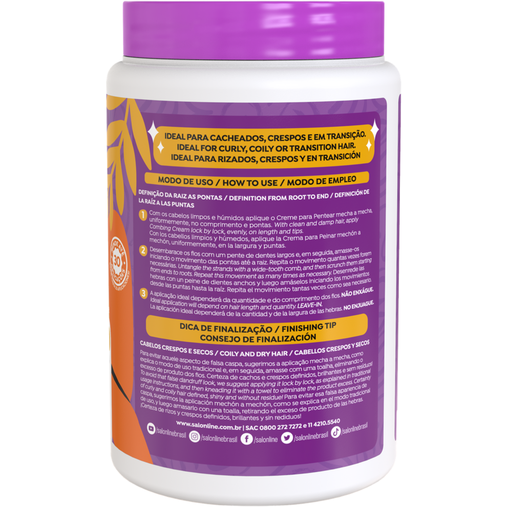 Salon Line Creme de Pentear Brilho Intenso 1kg