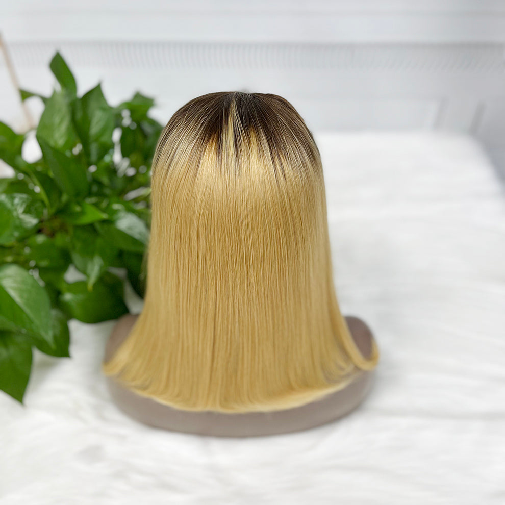 13*4 Raw Hair BoB Wig Straight Wigs Color T4/27# 200% Density