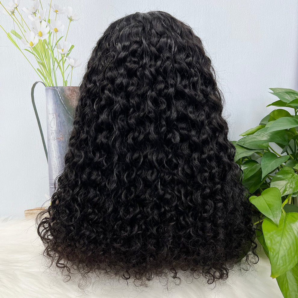 13*4 HD Lace Wig Water Wave Natural Color Virgin Human Hair Wigs 250% Density