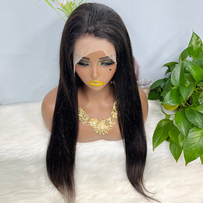 13*4 Lace Wig Straight Natural Color Virgin Human Hair Wigs 200% Density Color NC