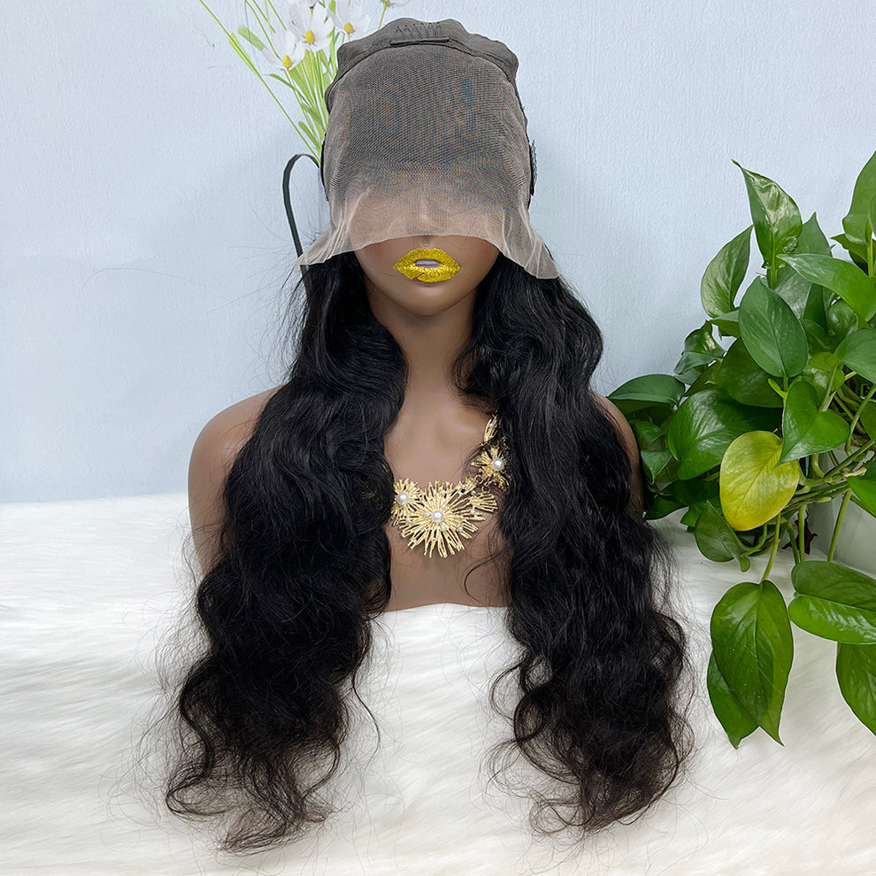 13*4 Lace Wig Body Wave Natural Virgin Human Hair Lace Wigs Color NC 200% Density