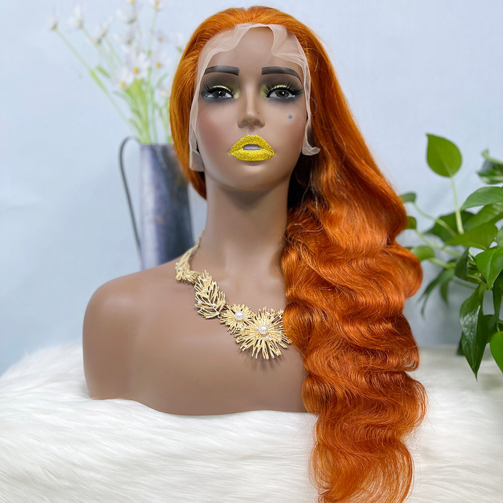 13*4 Lace Wig Body Wave Natural Virgin Human Hair Lace Wigs Color 350#