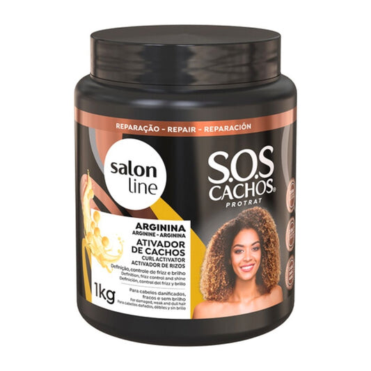 Salon Line Ativador SOS Cachos Arginina Reparação 1kg