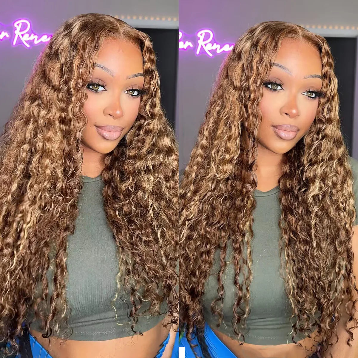 13*4 Lace Wig Jerry Curl Natural Virgin Human Hair Lace Wigs Color P4/27#