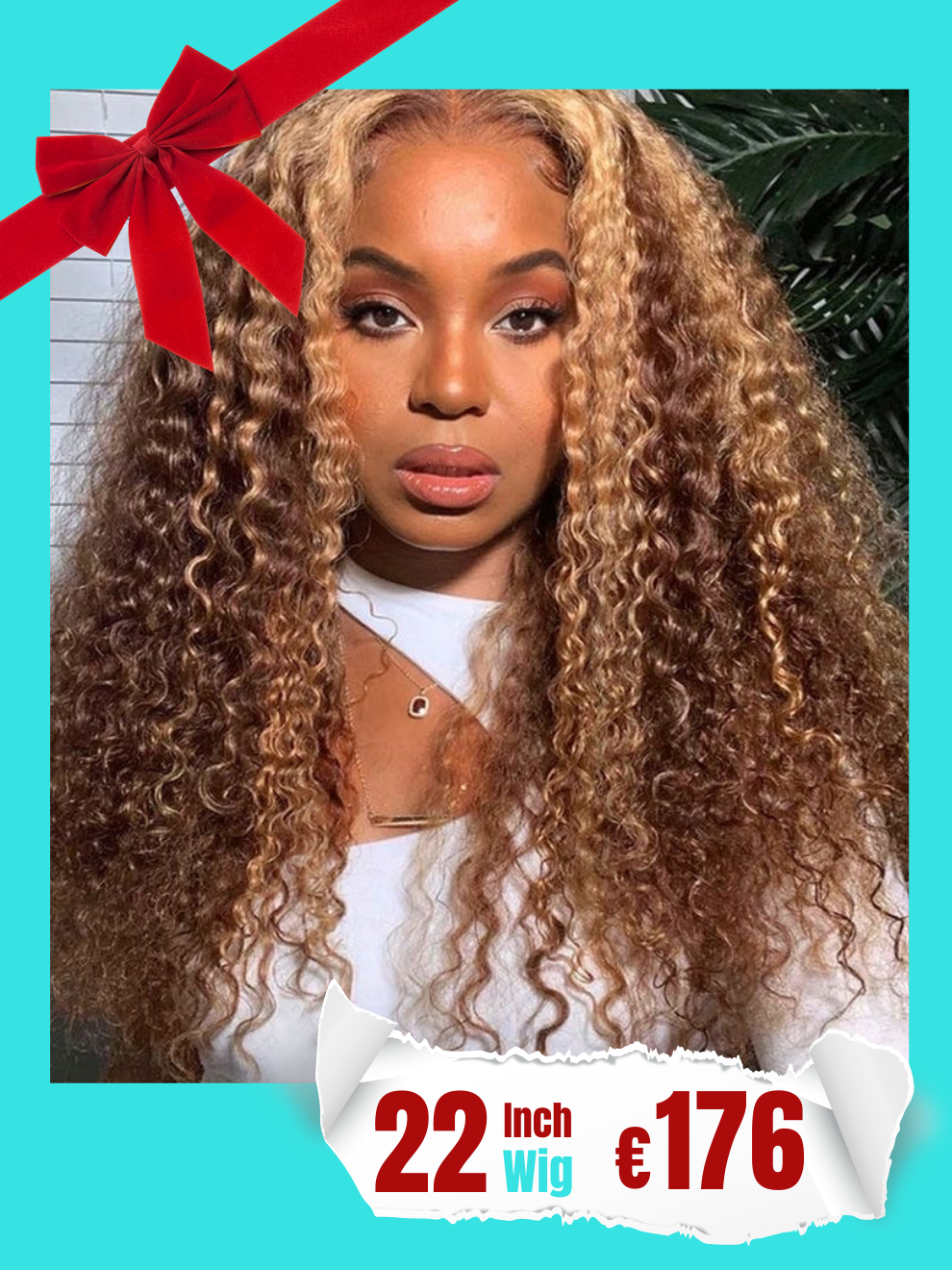 Double Drawn 13*4 Lace Wig Water Wave Natural Virgin Human Hair Wig Color P4/27#