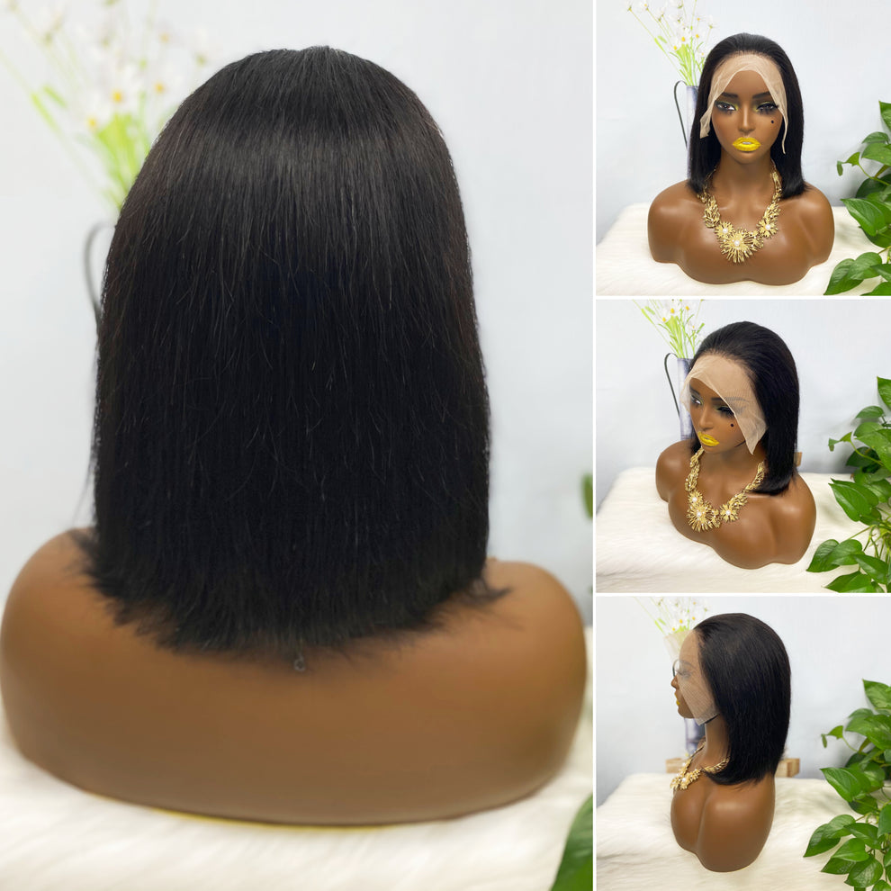 13*4 BoB Wig Straight Wigs Color NC 200% Density