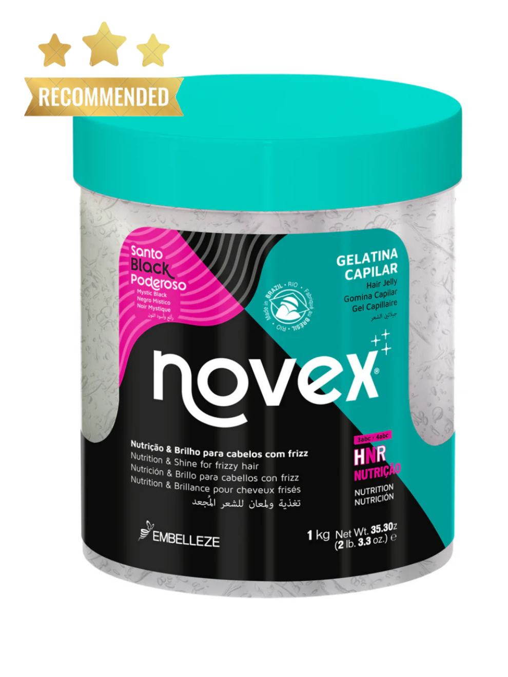 Novex Gelatina Santo Black 1kg