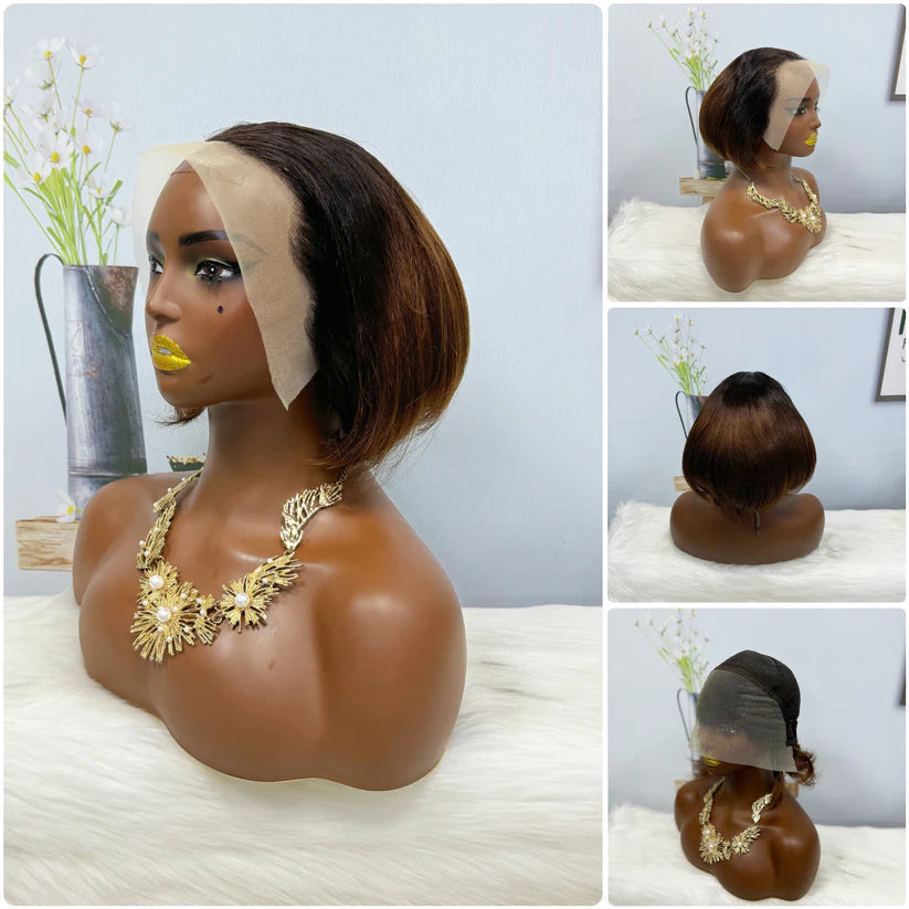 SDD 13*4 Lace Wig PC Natural Virgin Human Hair Lace Wigs Color T1B/4#