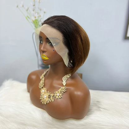 SDD 13*4 Lace Wig PC Natural Virgin Human Hair Lace Wigs Color T1B/4#