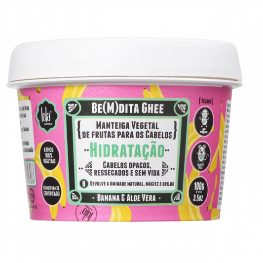 Lola Be(M)Dita Ghee Máscara Hidratação Banana E Aloe Vera 100g