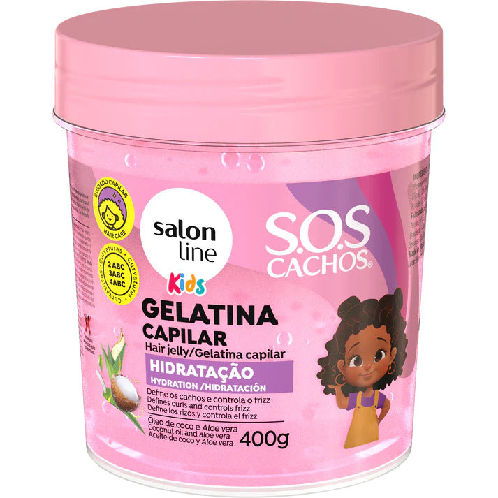 Gelatina Ativadora De Cachos Sos Cachos Kids Hidratação 400g