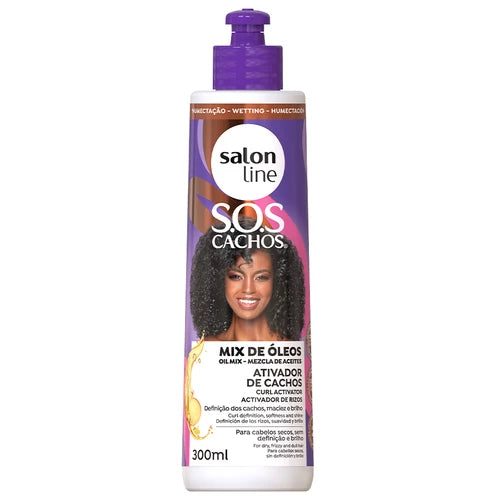 SalonLine Ativador SOS Cachos Mix Óleos Nutritivo 300ml